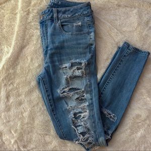 Distressed American Eagle Jeans